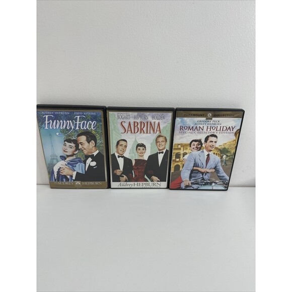 Lot Of 3 Audrey Hepburn Funny Face / Sabrina / Roman Holiday DVD Lot - Picture 1 of 2